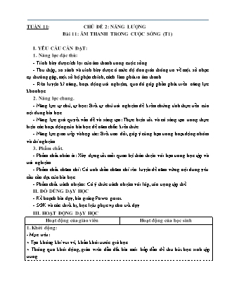 Giáo án Khoa học 4 (Kết nối tri thức) - Tuần 11