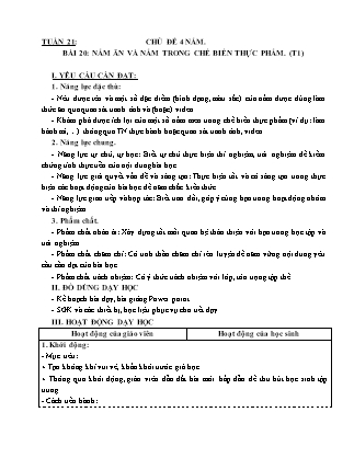 Giáo án Khoa học 4 (Kết nối tri thức) - Tuần 21