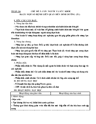 Giáo án Khoa học 4 (Kết nối tri thức) - Tuần 26