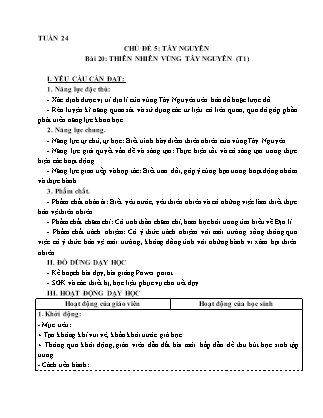 Giáo án Lịch sử và Địa lí 4 (Kết nối tri thức) - Tuần 24