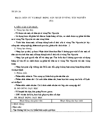 Giáo án Lịch sử và Địa lí 4 (Kết nối tri thức) - Tuần 26