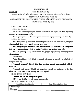 Giáo án Lịch sử và Địa lí 4 (Kết nối tri thức) - Tuần 32