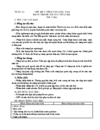 Giáo án Tiếng Việt Lớp 4 (Kết nối tri thức) - Tuần 11