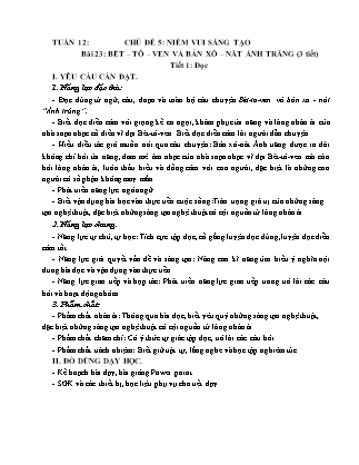 Giáo án Tiếng Việt Lớp 4 (Kết nối tri thức) - Tuần 13