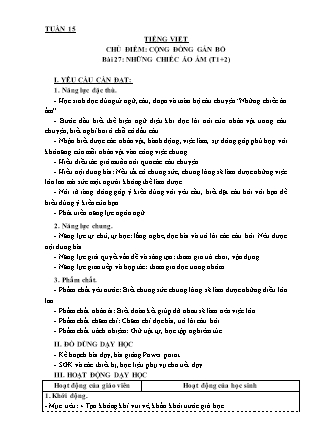 Giáo án Tiếng Việt Lớp 4 (Kết nối tri thức) - Tuần 15