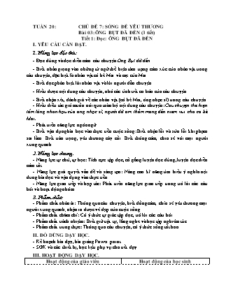 Giáo án Tiếng Việt Lớp 4 (Kết nối tri thức) - Tuần 20