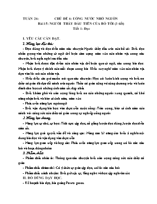 Giáo án Tiếng Việt Lớp 4 (Kết nối tri thức) - Tuần 26