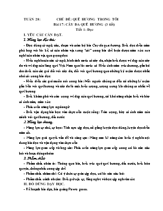 Giáo án Tiếng Việt Lớp 4 (Kết nối tri thức) - Tuần 28