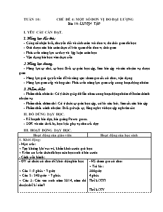 Giáo án Toán Lớp 4 (Kết nối tri thức) - Tuần 10