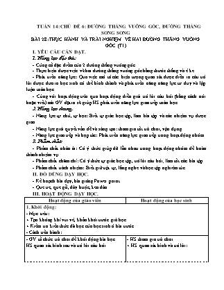 Giáo án Toán Lớp 4 (Kết nối tri thức) - Tuần 14