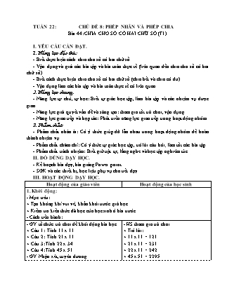 Giáo án Toán Lớp 4 (Kết nối tri thức) - Tuần 22