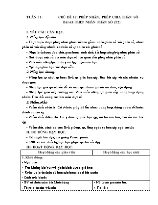 Giáo án Toán Lớp 4 (Kết nối tri thức) - Tuần 31