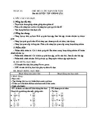 Giáo án Toán Lớp 4 (Kết nối tri thức) - Tuần 33