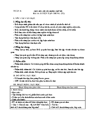 Giáo án Toán Lớp 4 (Kết nối tri thức) - Tuần 8
