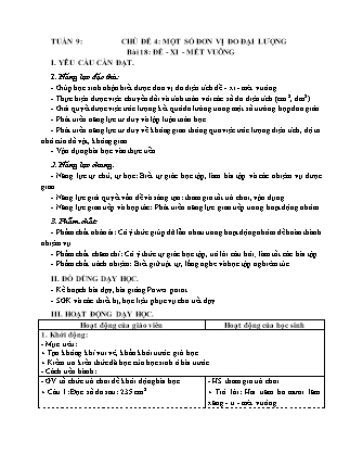 Giáo án Toán Lớp 4 (Kết nối tri thức) - Tuần 9