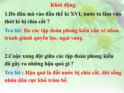 Bài giảng môn Lịch Sử Lớp 4 - Bài 22: Cuộc khẩn hoang ở đàng trong