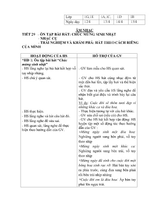 Kế hoạch bài dạy môn Âm Nhạc Lớp 4 - Tuần 32 (GV: Nguyễn Thị Minh Hằng - Trường TH Trần Phú - Năm học 2020-2021)