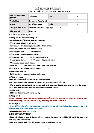 Kế hoạch bài dạy môn Tiếng Anh lớp 4 Global Success - Tuần 18 - Năm học 2026-2027 (Tích hợp Năng lực số và AI)