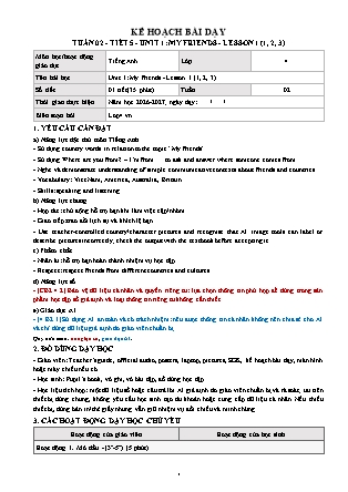 Kế hoạch bài dạy môn Tiếng Anh lớp 4 Global Success - Tuần 2 - Năm học 2026-2027 (Tích hợp Năng lực số và AI)