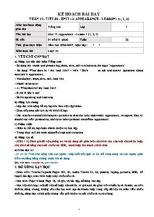 Kế hoạch bài dạy môn Tiếng Anh lớp 4 Global Success - Tuần 22 - Năm học 2026-2027 (Tích hợp Năng lực số và AI)