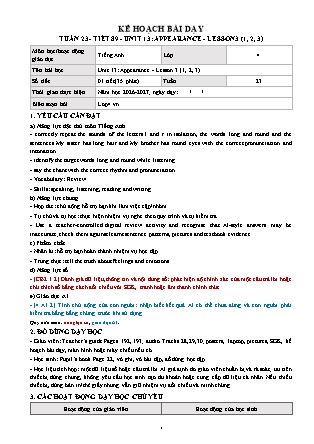 Kế hoạch bài dạy môn Tiếng Anh lớp 4 Global Success - Tuần 23 - Năm học 2026-2027 (Tích hợp Năng lực số và AI)