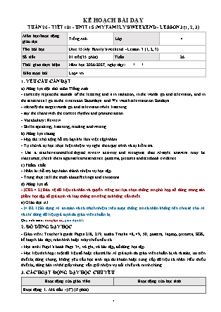 Kế hoạch bài dạy môn Tiếng Anh lớp 4 Global Success - Tuần 26 - Năm học 2026-2027 (Tích hợp Năng lực số và AI)
