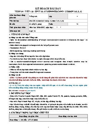 Kế hoạch bài dạy môn Tiếng Anh lớp 4 Global Success - Tuần 34 - Năm học 2026-2027 (Tích hợp Năng lực số và AI)
