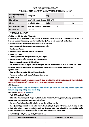Kế hoạch bài dạy môn Tiếng Anh lớp 4 Global Success - Tuần 6 - Năm học 2026-2027 (Tích hợp Năng lực số và AI)
