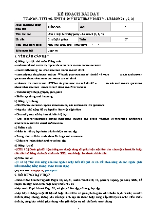 Kế hoạch bài dạy môn Tiếng Anh lớp 4 Global Success - Tuần 7 - Năm học 2026-2027 (Tích hợp Năng lực số và AI)