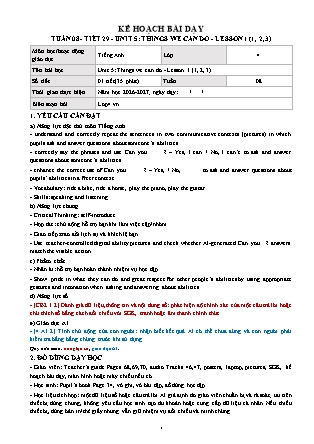 Kế hoạch bài dạy môn Tiếng Anh lớp 4 Global Success - Tuần 8 - Năm học 2026-2027 (Tích hợp Năng lực số và AI)