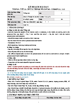 Kế hoạch bài dạy môn Tiếng Anh lớp 4 Global Success - Tuần 9 - Năm học 2026-2027 (Tích hợp Năng lực số và AI)