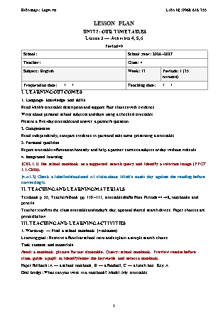 Kế hoạch bài dạy Tiếng Anh Global Success Lớp 4 - Tuần 13 - Năm học 2026-2027 (Tích hợp Năng lực số và AI)