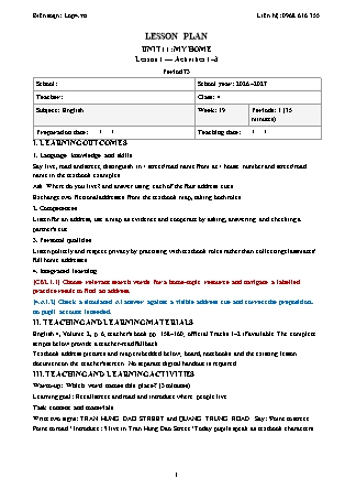 Kế hoạch bài dạy Tiếng Anh Global Success Lớp 4 - Tuần 19 - Năm học 2026-2027 (Tích hợp Năng lực số và AI)