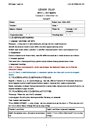 Kế hoạch bài dạy Tiếng Anh Global Success Lớp 4 - Tuần 20 - Năm học 2026-2027 (Tích hợp Năng lực số và AI)