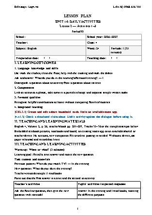 Kế hoạch bài dạy Tiếng Anh Global Success Lớp 4 - Tuần 24 - Năm học 2026-2027 (Tích hợp Năng lực số và AI)