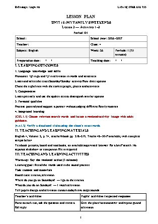 Kế hoạch bài dạy Tiếng Anh Global Success Lớp 4 - Tuần 26 - Năm học 2026-2027 (Tích hợp Năng lực số và AI)