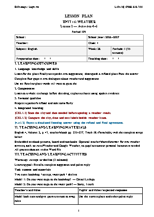 Kế hoạch bài dạy Tiếng Anh Global Success Lớp 4 - Tuần 28 - Năm học 2026-2027 (Tích hợp Năng lực số và AI)