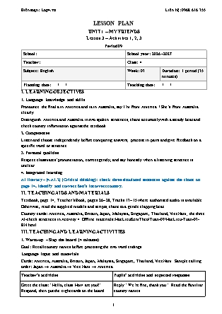 Kế hoạch bài dạy Tiếng Anh Global Success Lớp 4 - Tuần 3 - Năm học 2026-2027 (Tích hợp Năng lực số và AI)