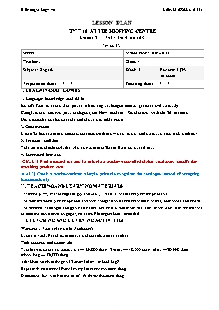 Kế hoạch bài dạy Tiếng Anh Global Success Lớp 4 - Tuần 31 - Năm học 2026-2027 (Tích hợp Năng lực số và AI)