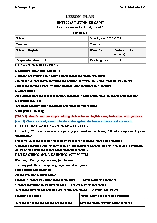 Kế hoạch bài dạy Tiếng Anh Global Success Lớp 4 - Tuần 34 - Năm học 2026-2027 (Tích hợp Năng lực số và AI)