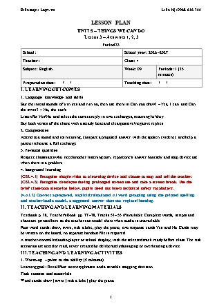Kế hoạch bài dạy Tiếng Anh Global Success Lớp 4 - Tuần 9 - Năm học 2026-2027 (Tích hợp Năng lực số và AI)