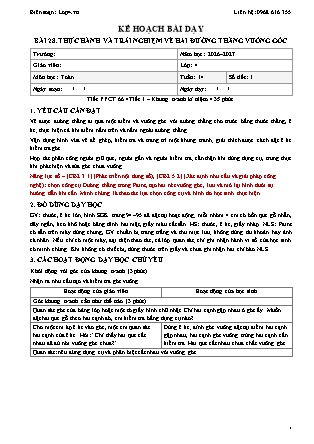 Kế hoạch bài dạy Toán Lớp 4 - Tuần 14 - Năm học 2026-2027 (Tích hợp năng lực số và AI)