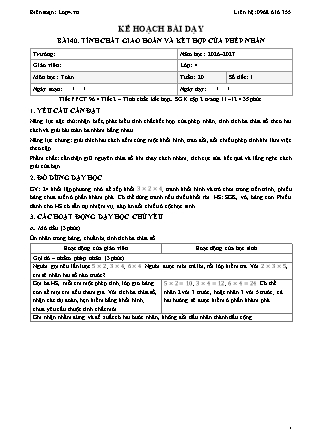 Kế hoạch bài dạy Toán Lớp 4 - Tuần 20 - Năm học 2026-2027 (Tích hợp năng lực số và AI)